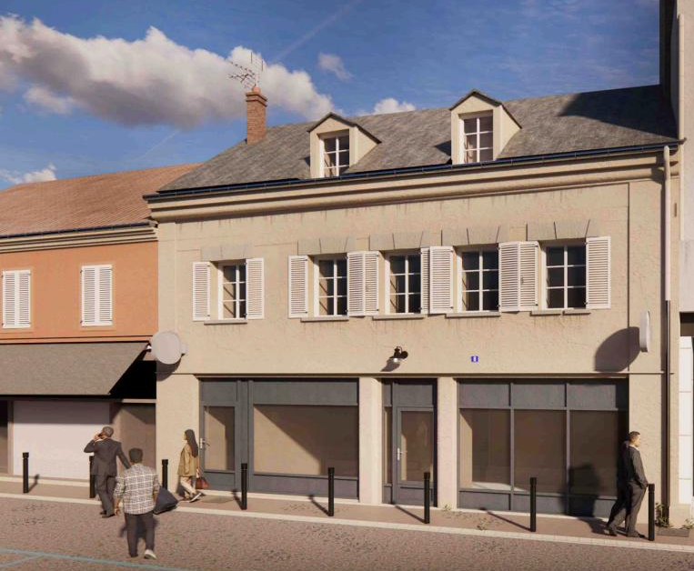 Immeuble ancien restauré rue du Docteur Arthur Petit, Montereau-Fault-Yonne